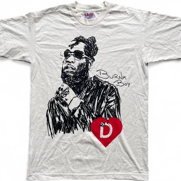 Burna Boy Love Damini Album Tour Graphic Men's Medium T-Shirt - Picture 1 of 6